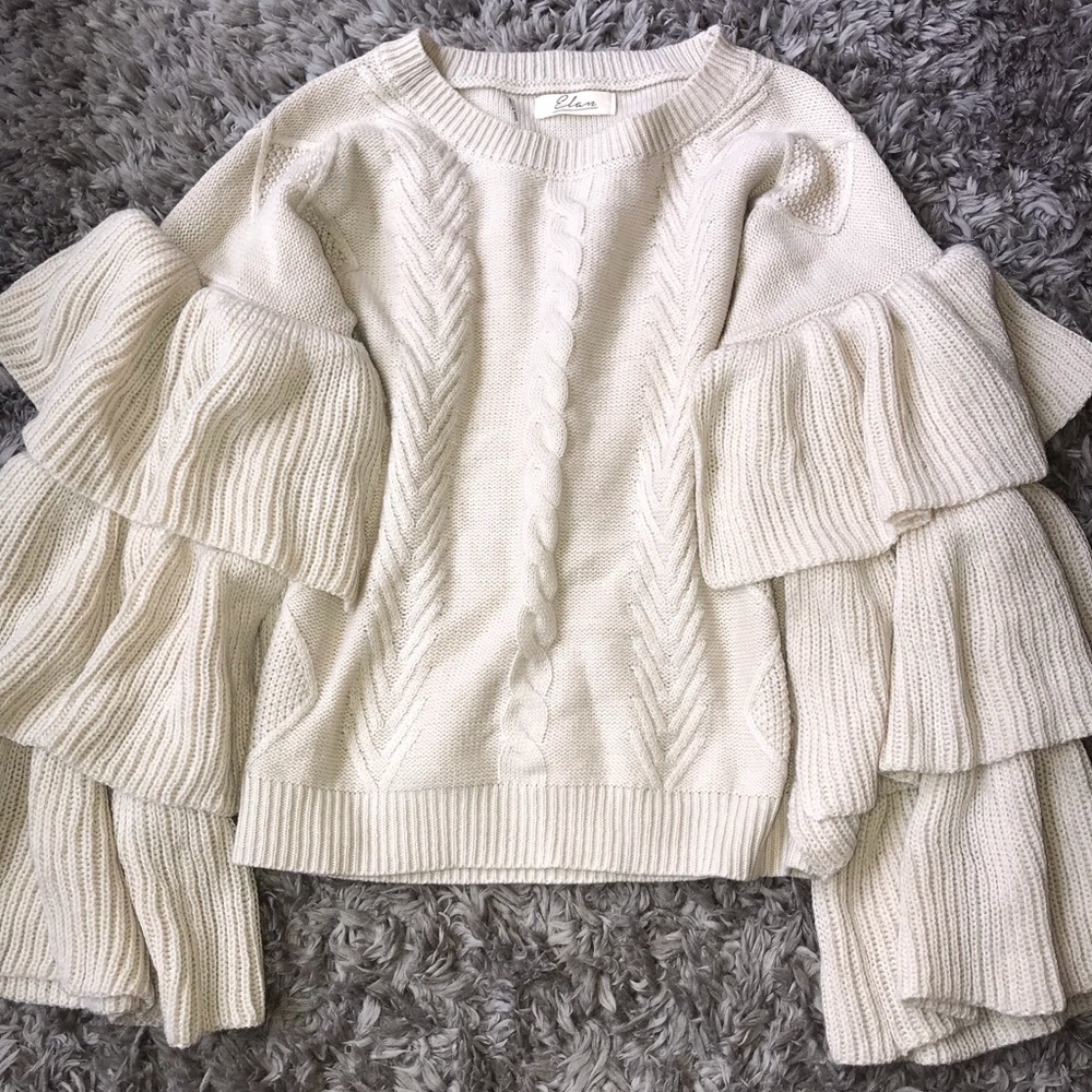 Sweater with statement sleeves